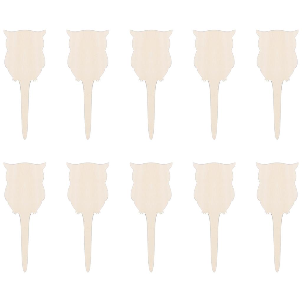 Wooden Sign Creative Gardening Plant Label Can Write Insert Ground 10PCS