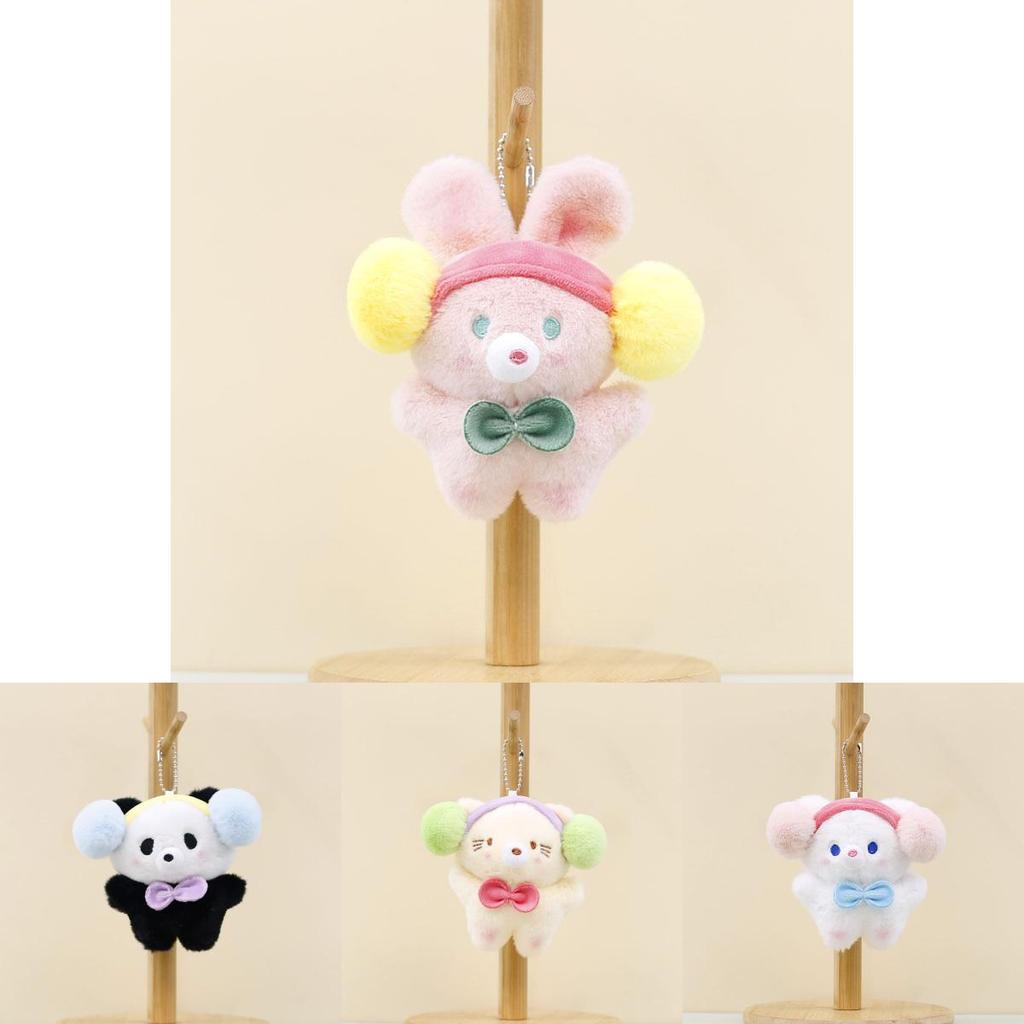Rabbit Plush Charming Keychain Ultrasoft Short Plush Cute Bunny Pendant Bag