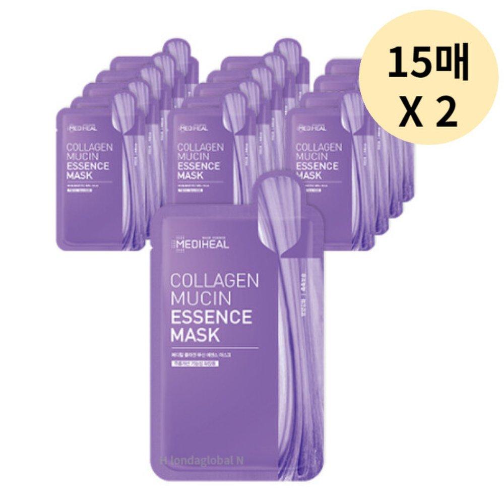 Mediheal Collagen Mucin Essence Nutrition Mask Pack 15 Sheets