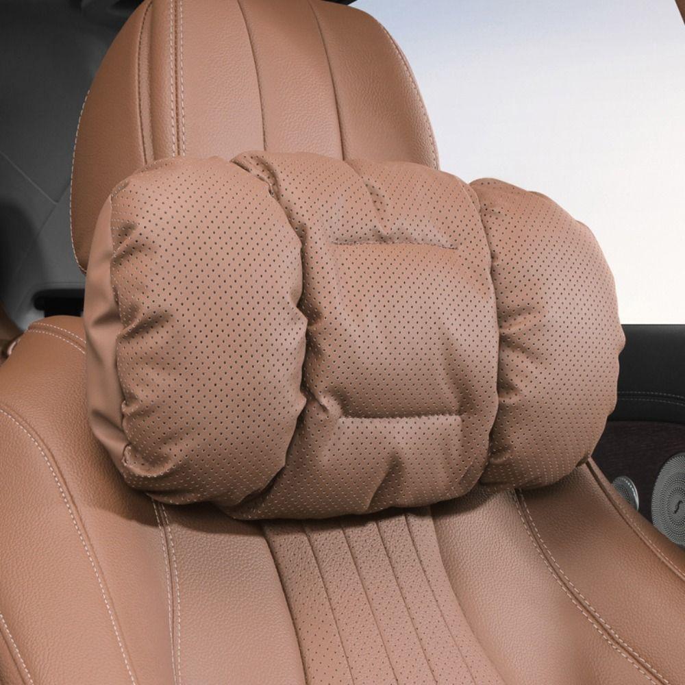 Practical Bubble Cotton Car Seat Cushion Multifunctional Anti-Stain Car Headrest Support Breathable Leather Neck Pillow