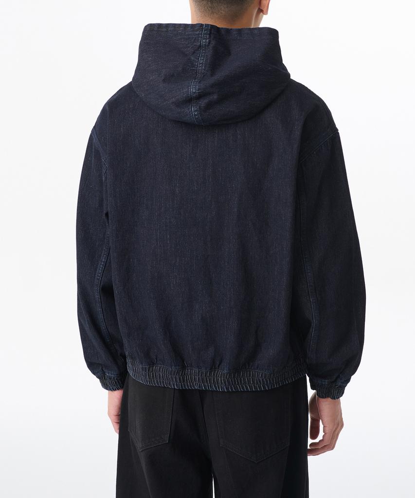 Musinsa Standard Oversized Denim Hooded Zip-Up Jacket [Deep Indigo]