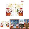 Festive Pvc Christmas Snowflake And Santa Static Stickers For Window Decoration