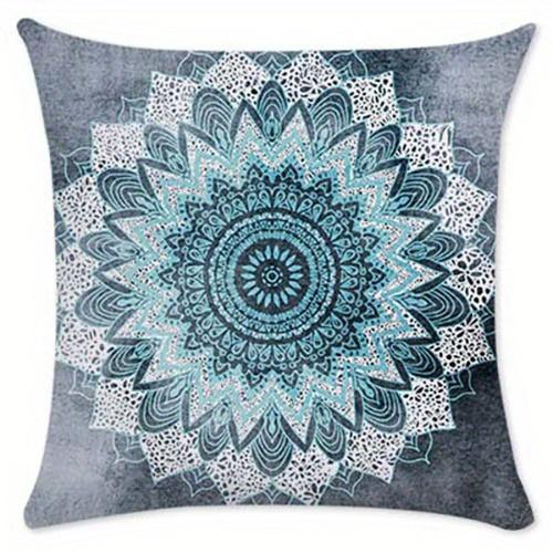 Mandala Patterned Pillowcase ,Sofa Bedroom Cushion Cover, Single-sided Printing, Without Pillow Core