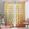 2pcs 2D Flat Printing Window Treatment Curtains Inner Peace Lotus Meditation Polyester Without Electricity Family Party Use for