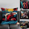 Racing Cool Cushion Cover Pillowcase Ultra Soft Skin Friendly Fabric Cloud Like Comfort Concealed Zipper