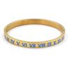 New Brand Luxury Enamel Stainless Steel Roman Numeral Bangles for Women Titanium Steel Jewelry Accessories Lucky Gift