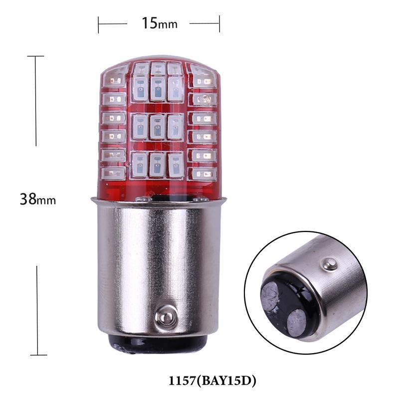 10PCS 1157 Led  BAY15D P21/5W  Double Color Strobe LED 3014 42 LED Flash Light Brake Blink Light Lamp Bulb Red White Blue