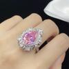 Sace Gems עגילי טבעת זירקון מסגסוגת נחושת קלאסית סט תכשיטי שרשרת תליון מתנות למסיבת חתונה