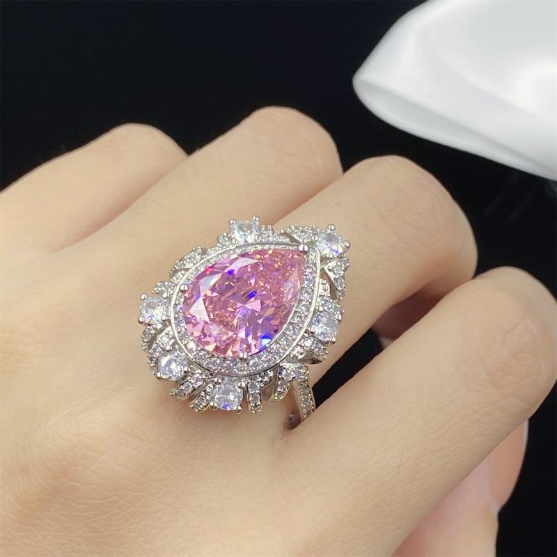 Sace Gems עגילי טבעת זירקון מסגסוגת נחושת קלאסית סט תכשיטי שרשרת תליון מתנות למסיבת חתונה