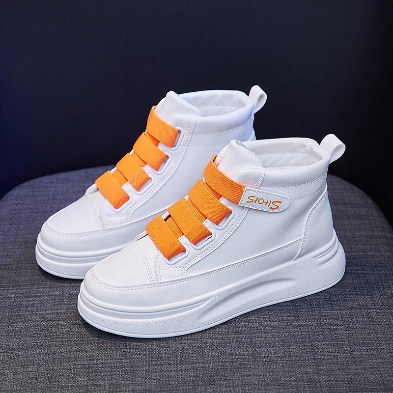 Fashion Short Shoes for Women Female Ankle Boots Chunky Sneakers Platform White Booties Elastic Sports Work Footwear Winter 2024 Novelty