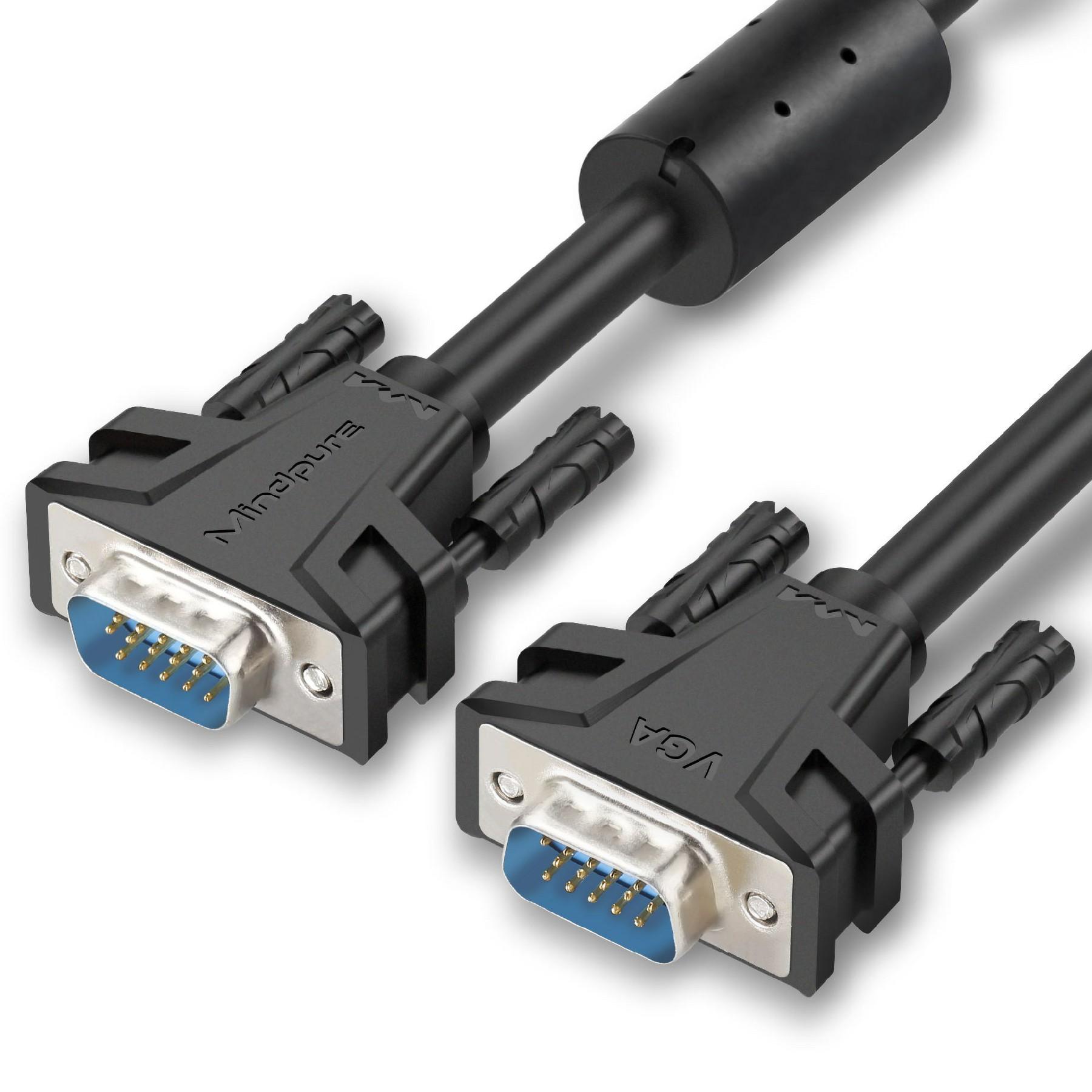 MINDPURE VG002 3m VGA 3+6 1080P HD Video Cable for Laptops Monitors Projectors A