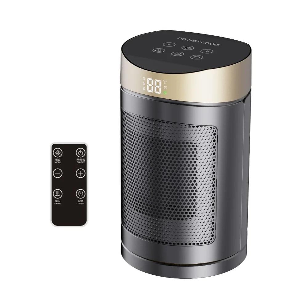 Remote Control 1500W Electric Heater Featuring Touch Screen Operation and Multiple Modes Including Energy Saving and Fan Mode