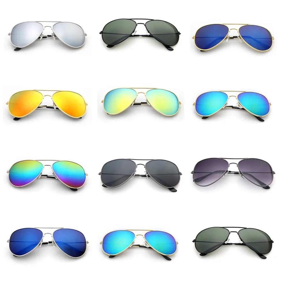 FOENIXSONG Pilot Sunglasses Women Men Gradient Mirrored Blue Silver Gray Classic Eyewear Sun Glasses Fashion