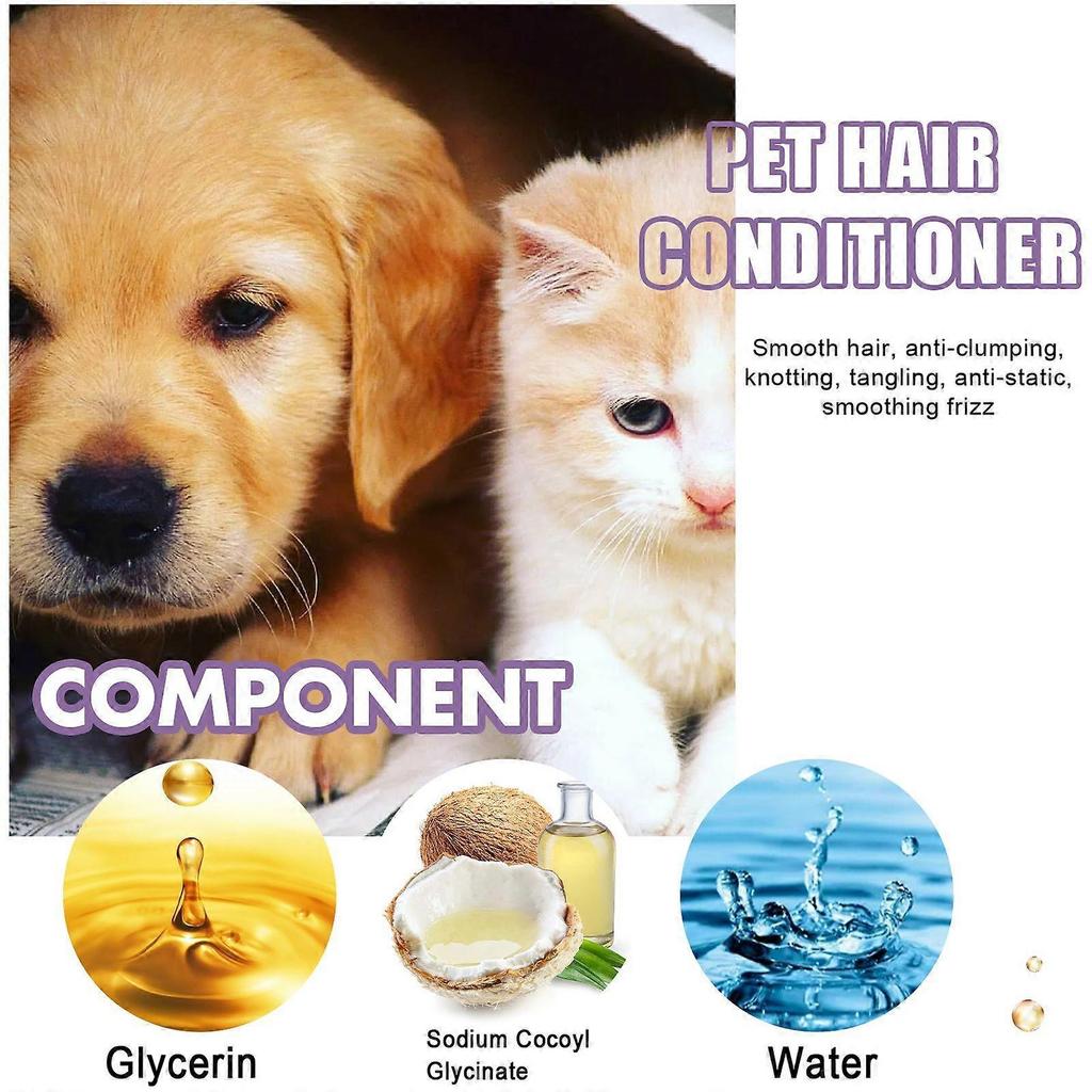 Yegebang Pet Hair Conditioner Fluffy and Smooth No Tangle Pet Hair Cleaning Care Hair Cream