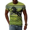 Summer Trendly Men Taste Cool Style Horse Graphic T Shirts Fashion Casual Personality Hip Hop Harajuku Print Streetwear T-shirt