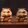 Handcraft Wood Backflow Incenses Burners Wood Carving Cow Hippo Ornament Censers Aromatherapy Diffuser for Home Decors
