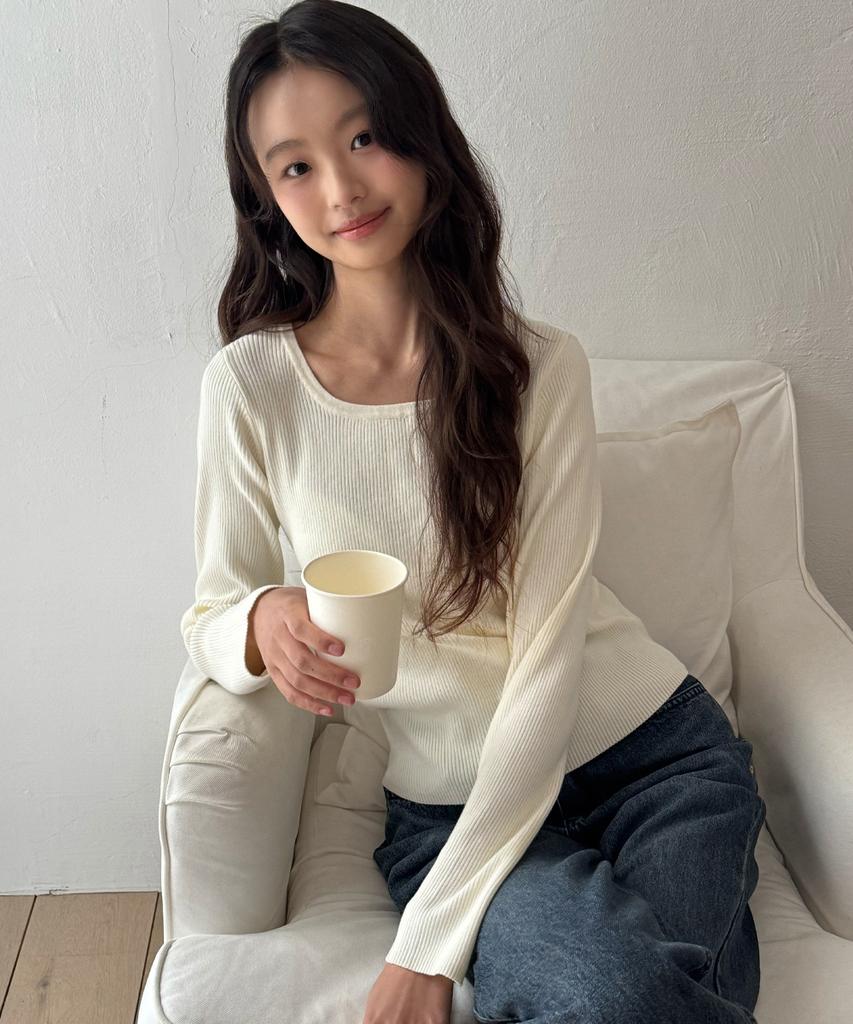 Wednesday Oasis For Woman Jane Square Neck Washable Knit_Ivory(Wc25-Kn33)