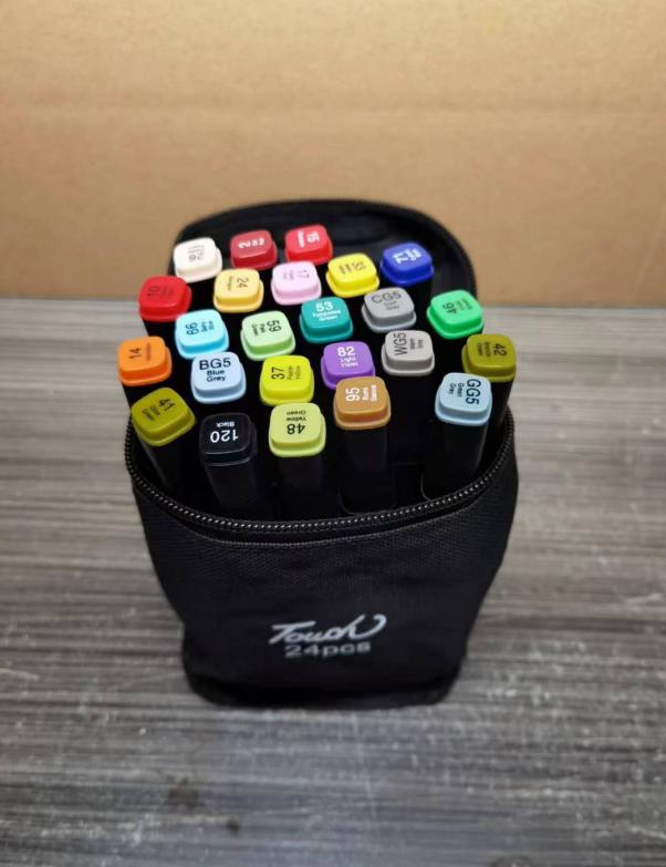 12-36 Colors Art Marker Set - Double-Headed Oily-Tip Sketch Markers for Graffiti, Manga, Artists & School Supplies