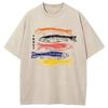 Trout Fish Vintage Nature Illustration Graphic Casual T-Shirt