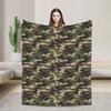 Soft BlanketsGirls Boys Camping Camouflage Military  Bedding Throws  Flannel Bedspread For Bedroom Fashion Sofa Bed Cover