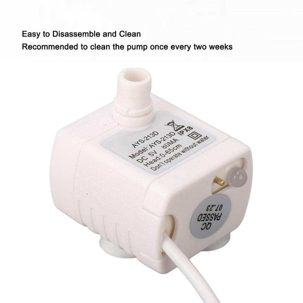 Anti Dry Burning Submersible Pump USB Powered Pet Water Dispenser Pump Pet Water Dispenser