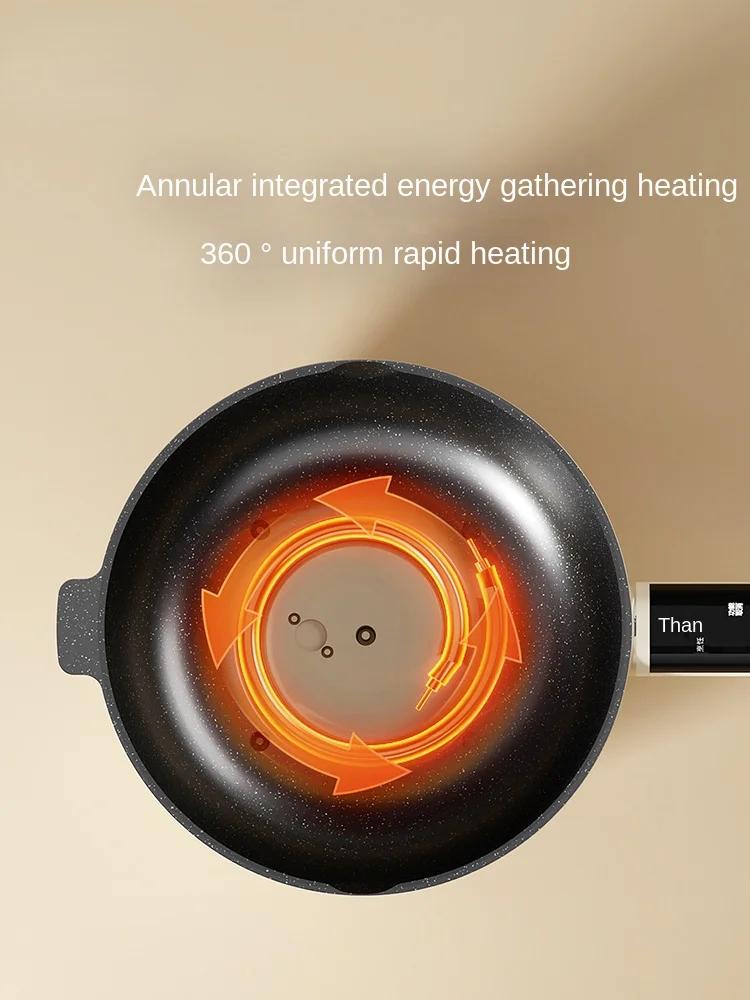 Multi Cookers 220V Electric Wok with Multi-function Electric Hot Pot for Home Dormitory, Stir-fried Vegetable Pot
