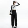 Black Straight Jeans Women's New Versatile Autumn Loose High-waisted Small Thin and Drape Wide-leg Pants