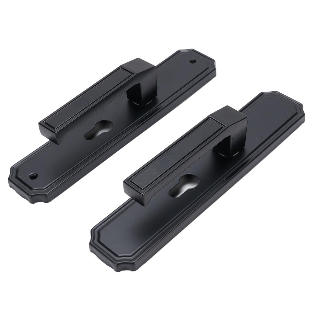 Zestaw zamka do drzwi wejściowych na klucz Czarny Cichy zestaw klamek do sypialni, łazienek, hoteli, biur