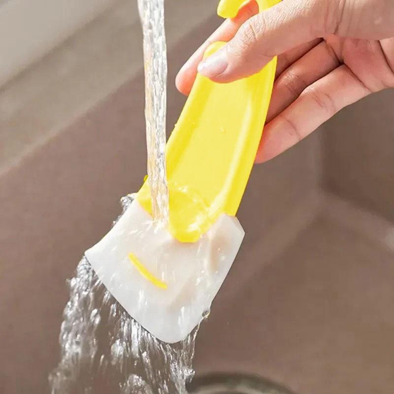 Cleaning Spatula Kitchen Soft Blade Scraper Brush Dirty Pan Pot Dishes Cleaner Tools Oil pollution scraper Cooking Baking Tool