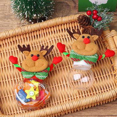 New Year Christmas Gift Bags Candy Jar Storage Bottle Santa Bag Sweet Christmas Candy Bag Boxes DIY Xmas Party Favors Kids Gift