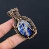 Wonderful Sodalite & Moonstone Gemstone Handmade Pure Copper Wire Wrap Jewelry Pendant