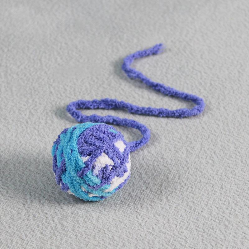 Interaktives Katzenspielzeug Katzenkauspielzeug Haustierprodukte Kätzchen Zähneknabberspielzeug Bunte Wollknäuel Bissfestes Katzenspielzeug