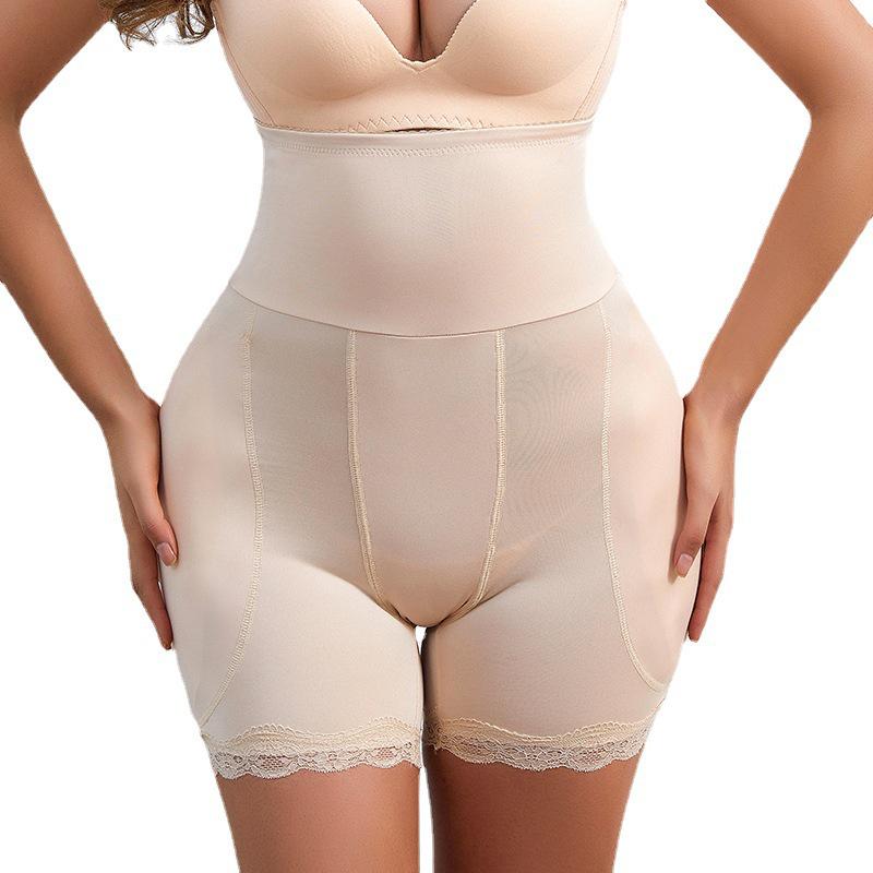 High Waist Tummy Control Hip-Lifting Shaper with Insertable Pads for Women's Buttocks Enhancement