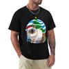 BirUnisex Cat Santa Christmas Tree Gift TShirt Holiday Casual Short Sleeve Top