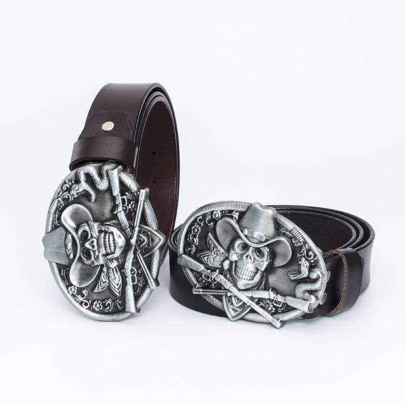 Trendy Men's Retro Cowhide Leather Belt - Genuine Casual Style for Trousers