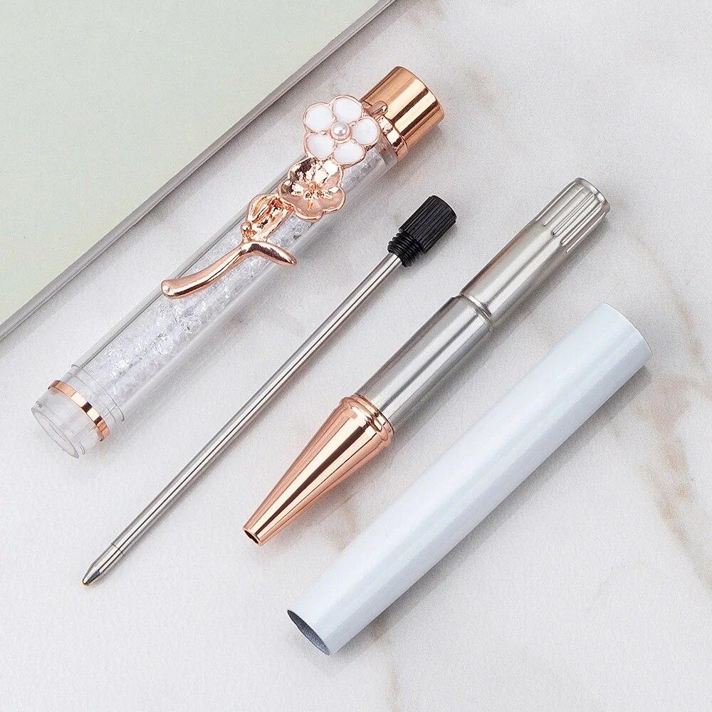 1 Stück Quicksand Öl Kugelschreiber Blume Metall Büro Schule Schreibwaren Stift