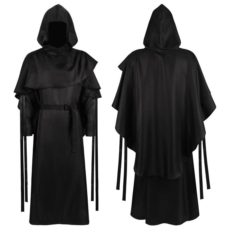 Man Tianyu's new medieval priest costume Halloween grim reaper modeling costume performance costume