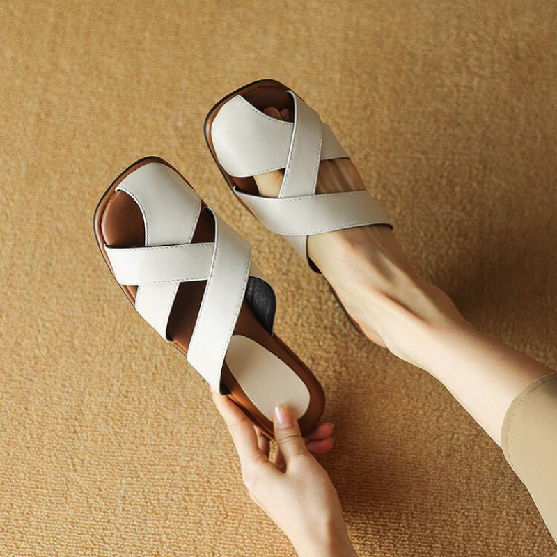 New Summer Bag Head Slippers Casual Silver Size Women's Shoes Rubber Soft Sole Casual Cool Slippers Flat Slippers