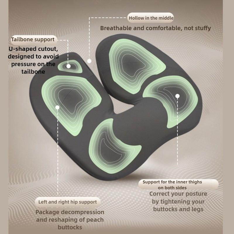 Memory Foam Seat Cushion for Office Chair and Car Seat Support Pillow Back Pain Relief Comfort Non Slip Pad Sedentary Workers