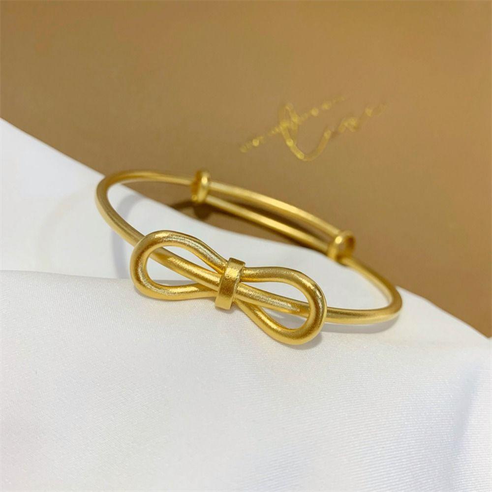 Sweet Bow Cuff Bangle Waterproof Bow Design Bracelet Jewelry Handmade Bowknot Bracelets  Daily Life
