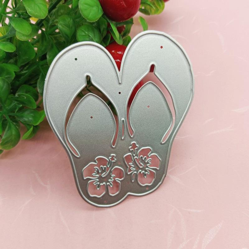 

Тапочки, шлепанцы, дизайн, металлический трафарет для резки DIY, альбом для скрапбукинга, фототиснение, бумажная карта, ремесленный декор серебряный