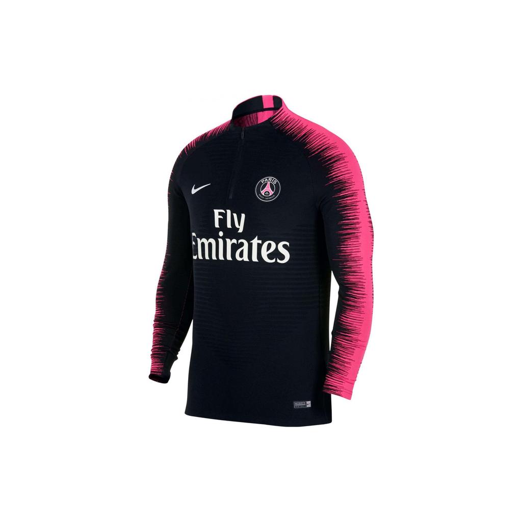 Nike Paris Saint-Germain Half-Zip Football Jacket, 18-19 Season Men Jacket Black Pink 894192-011
