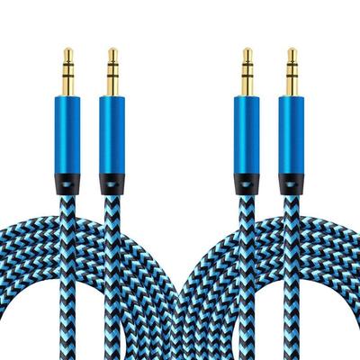 Nylon Connected Cord 3.5 Mm Micphone Earphone Adapter Digital Cables Aux Cable Cable Cord Adapter Audio Cable