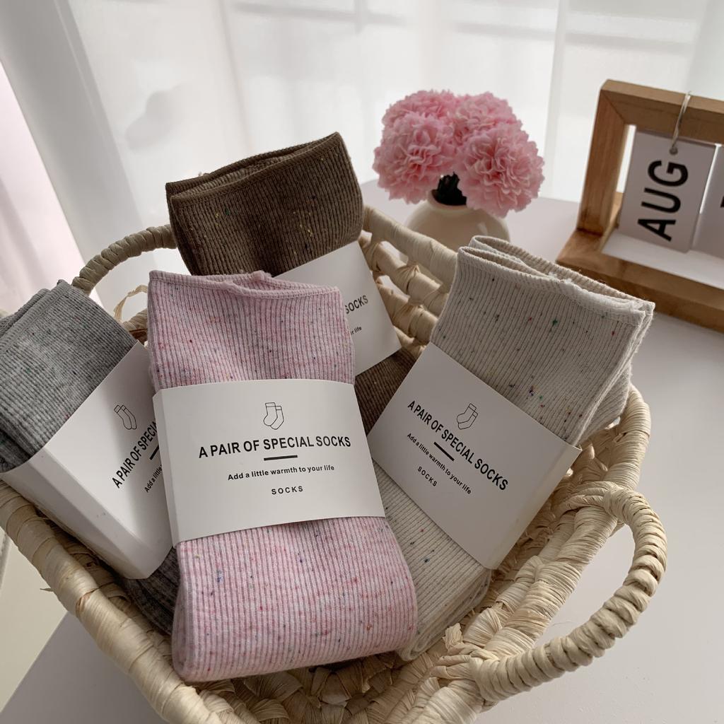 Idea Yarn Snow Socks Thermal Velvet Socks Women'S Medium Tube Socks Comfortable Sleep Floor Socks With Snow Boots