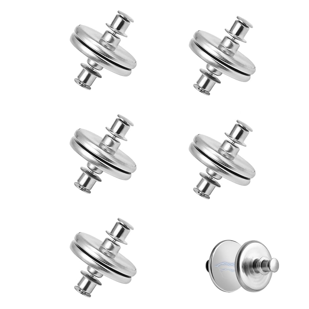 

SoeDods Curtain Accessories Curtain Magnets Set of 25MM Alloy Silver 5, Diameter, + Magnet,