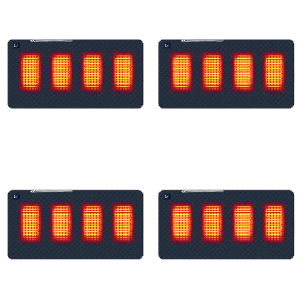 4 Beheizte Bereiche Beheiztes Wärmesitzkissen Tragbare Heizmatte Verdickte Ausführung Typ C/USB-Aufladung für Winter Outdoor Stadion Angeln