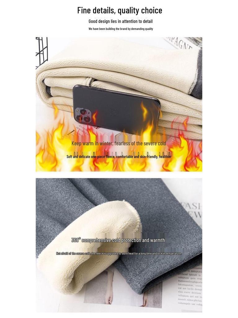 [500g] Thickened Plus Velvet Women's Leggings (Autumn/Winter), Warm Cotton, Cold-Resistant, Slim Fit for Middle-Aged & Elderly.