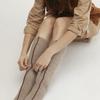 Between A and B WOOL PICOT KNEE SOCKS_MOCHA,CHARCOAL