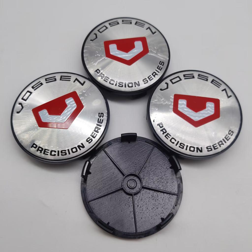 4ks/sada 68mm Vossen Krytky středů kol automobilu Znak automobilu Logo Štítek krytky středu kola Příslušenství pro pneumatiky automobilů
