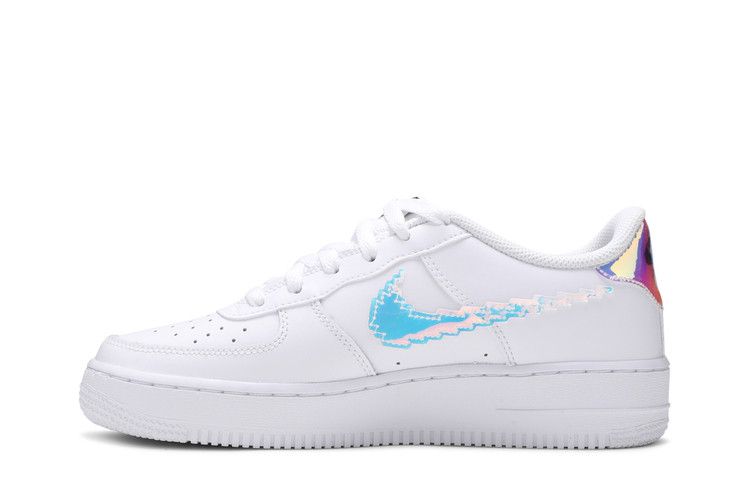 Kids' Sneakers Nike Air Force 1 LV8 Digital Swoosh (GS) White/Multi-Color/Black